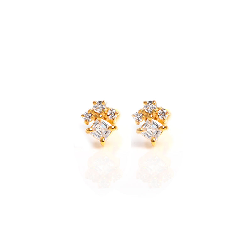 Glinty Silver Earstuds