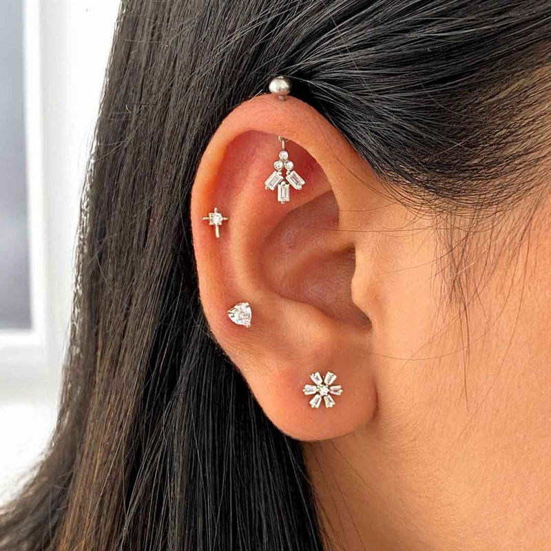 Heart Silver Earstuds