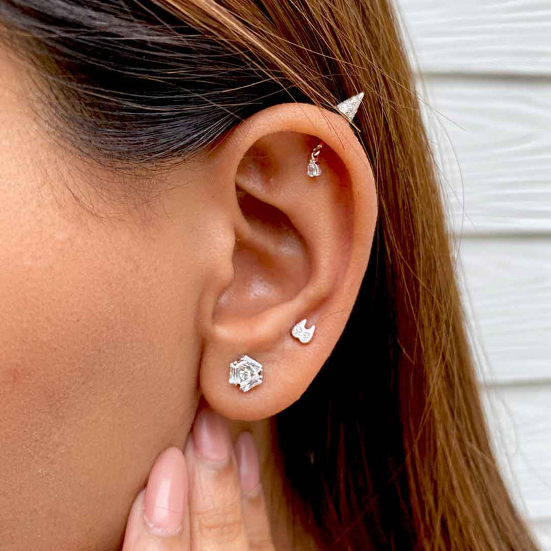 Kitty Paw Silver Earstuds
