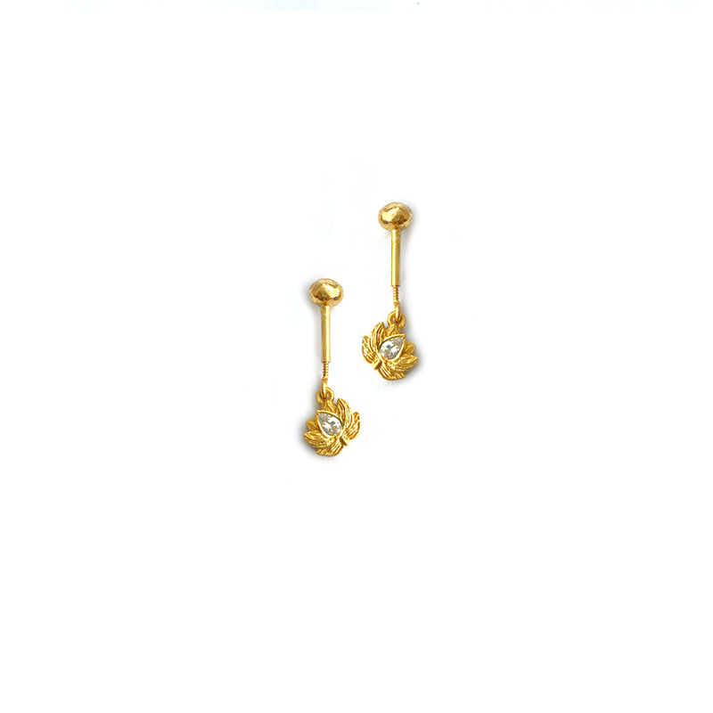 Lotus Drop Helix Earrings