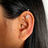 Lotus Drop Helix Earrings