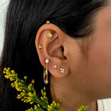 Lotus Drop Helix Earrings