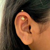 Lotus Drop Helix Earrings