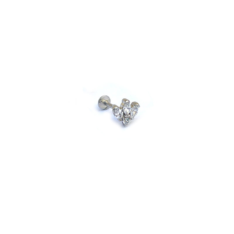 Marquise Silver Nose Pin