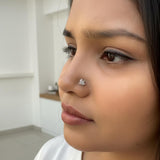 Marquise Silver Nose Pin