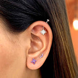 North Star Drop Helix Earrings