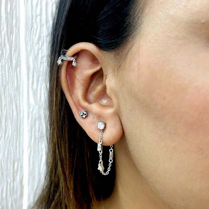 Puppy Silver Earstuds