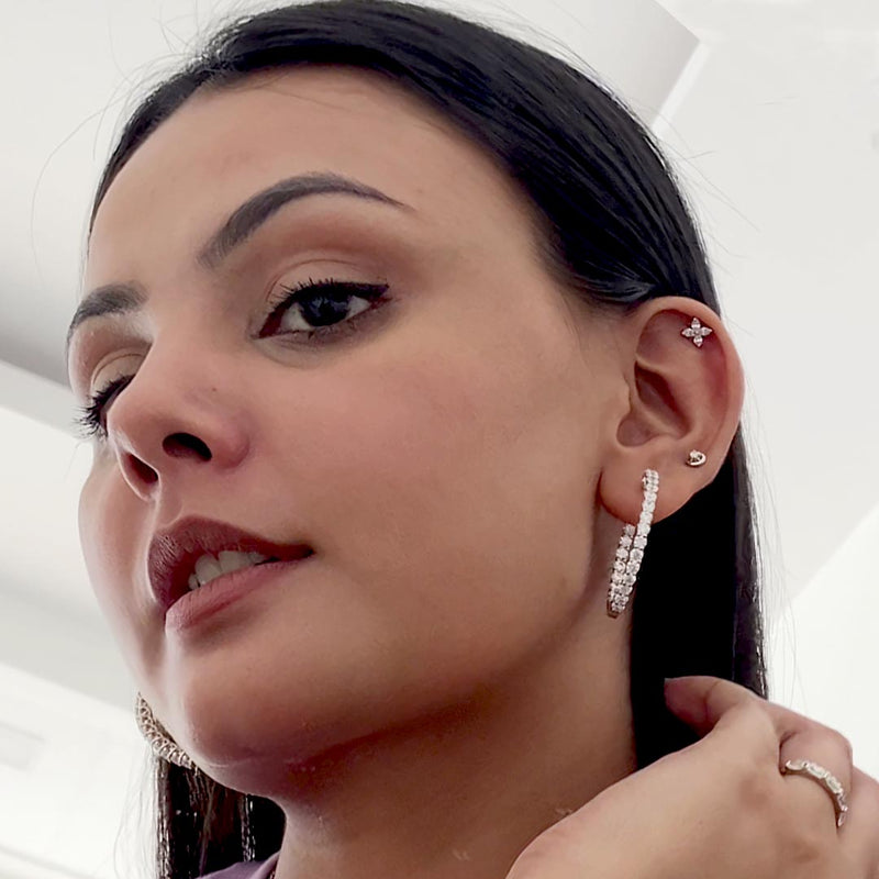 Signature Silver Hoops