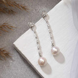 Caprice Silver Earrings With Pearl