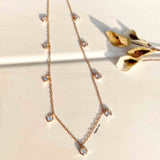 Airy Asscher Cut Zirconia Silver Necklace - Boldiful