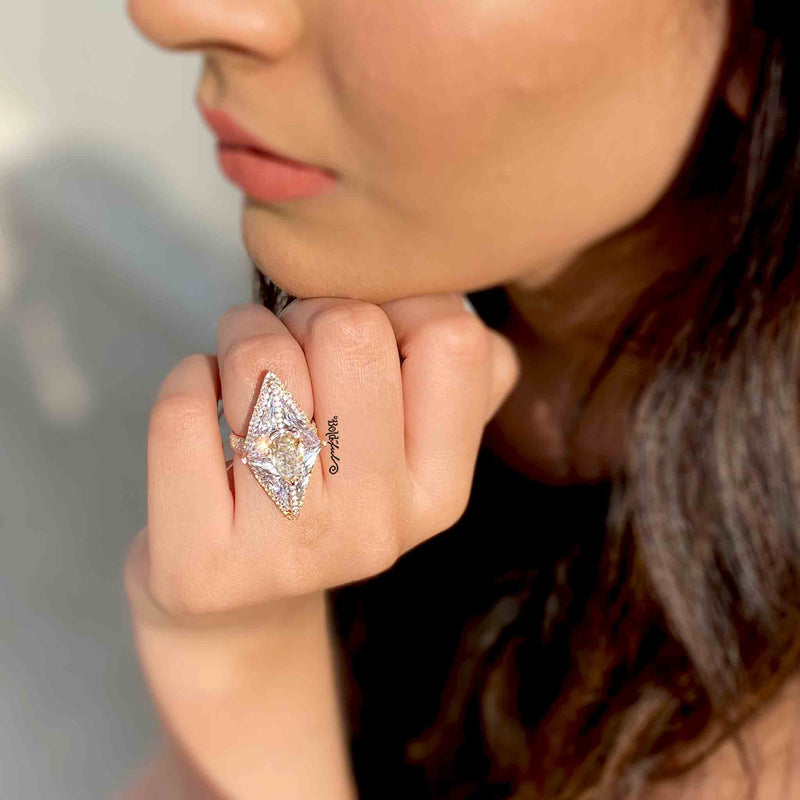 Blingy Statement Silver Ring - Boldiful