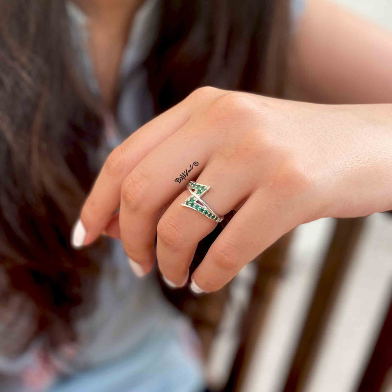 Blithe Green Zirconia Ring - Boldiful