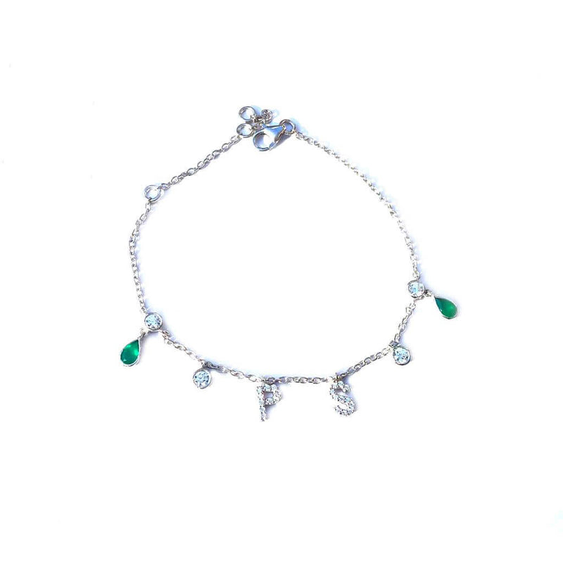 Breezy Initials Charm Bracelet - Boldiful