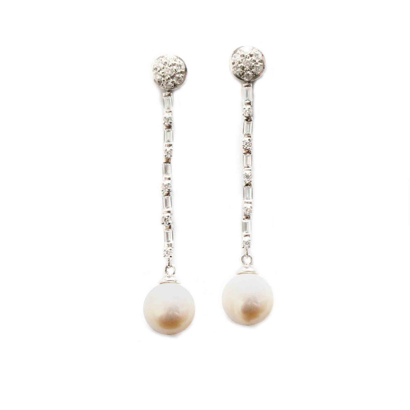 Caprice Silver Earrings With Pearl - Boldiful