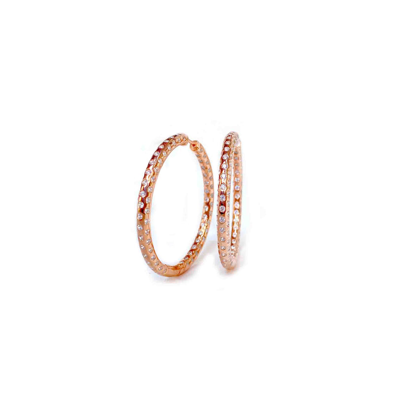 Classic CZ Silver Hoops -  Boldiful