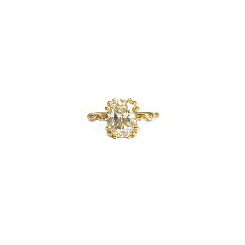 Classic Cushion Cut Gold Ring - Boldiful