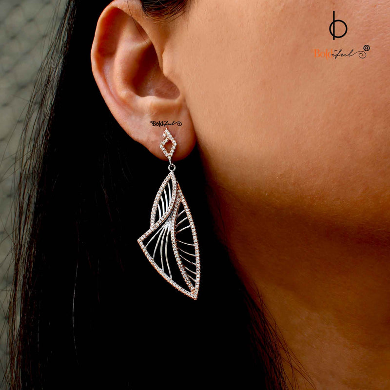 Contempo Zirconia Silver Danglers - Boldiful