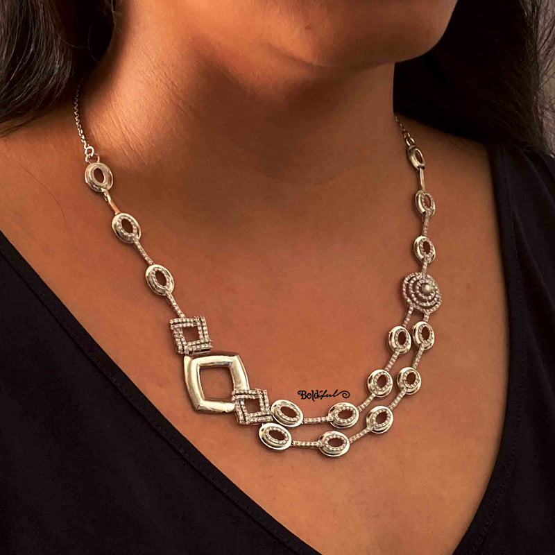 Verve Sterling Silver Necklace - Boldiful