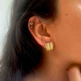 Curvy Silver Hoop Earrings - Boldiful