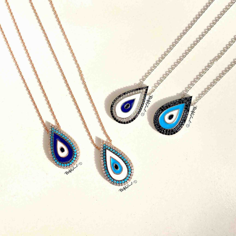 Divine Evil Eye Silver Pendant - Boldiful