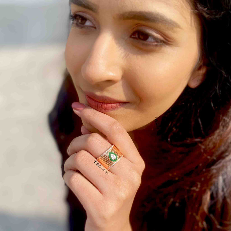 Dramatic Silver Band Ring - Boldiful