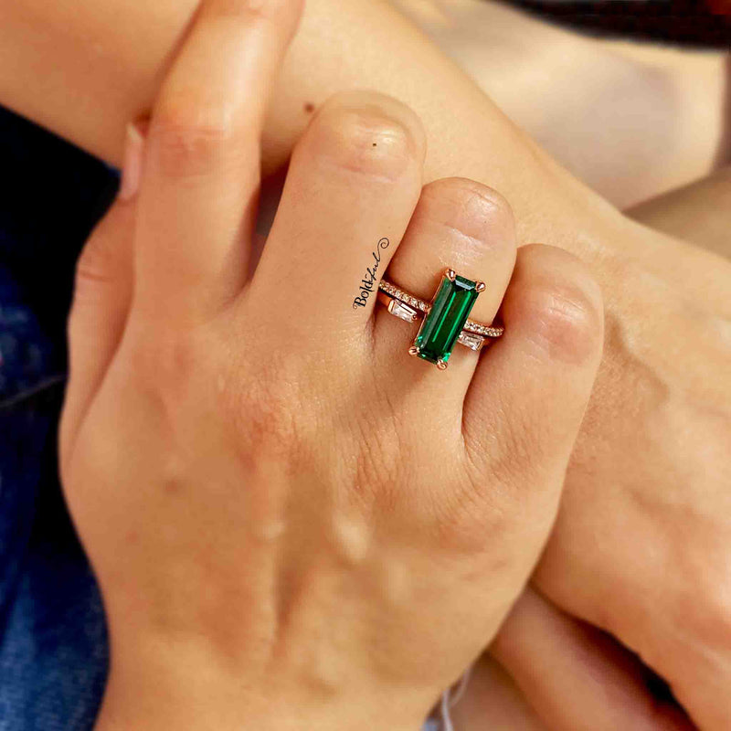 Elongated Baguette Stackable Rings - Boldiful