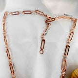  Fervent Asscher Cut Link Necklace - Boldiful