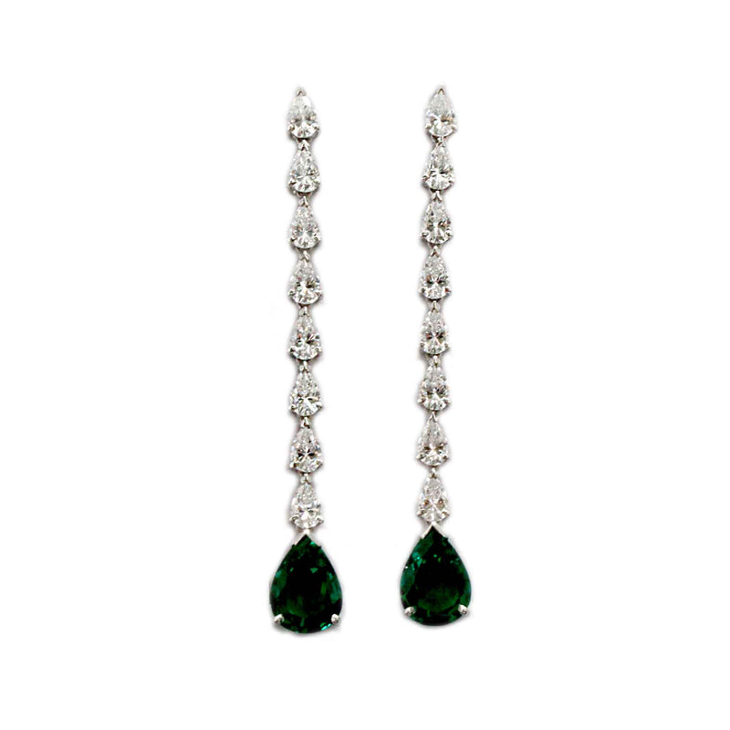 Fiery Silver Long Earrings - Boldiful