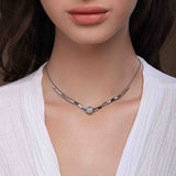 Foxy Minimal Silver Necklace -  Boldiful 