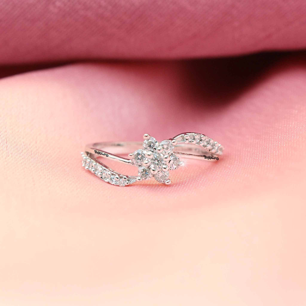 Stackable Small Diamond Ring in 14k Gold | Helen Ficalora