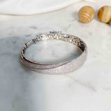 Gleamy Silver Bangle Bracelet - Boldiful