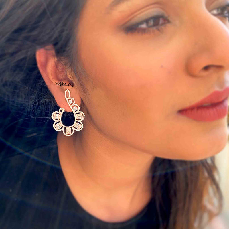 Gleamy Sterling Silver Earrings - Boldiful