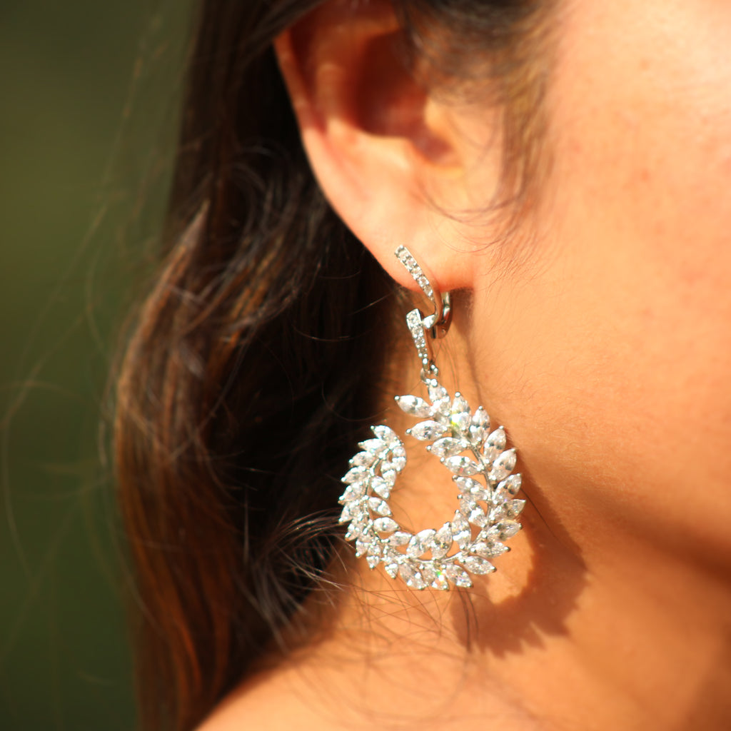 MARIA TASH Eternity 9.5mm 18-karat white gold diamond earring | NET-A-PORTER