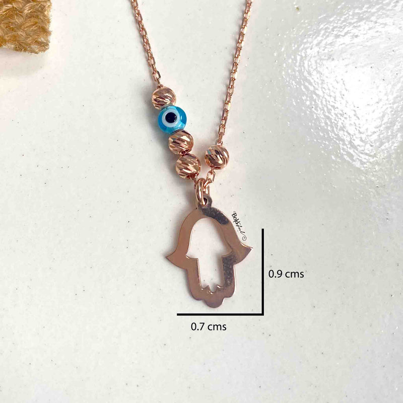 Hamsa Evil Eye Girls Pendant - Boldiful