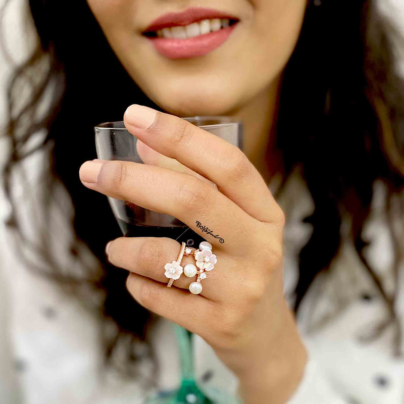 Ivory Chic Bahara Ring - Boldiful