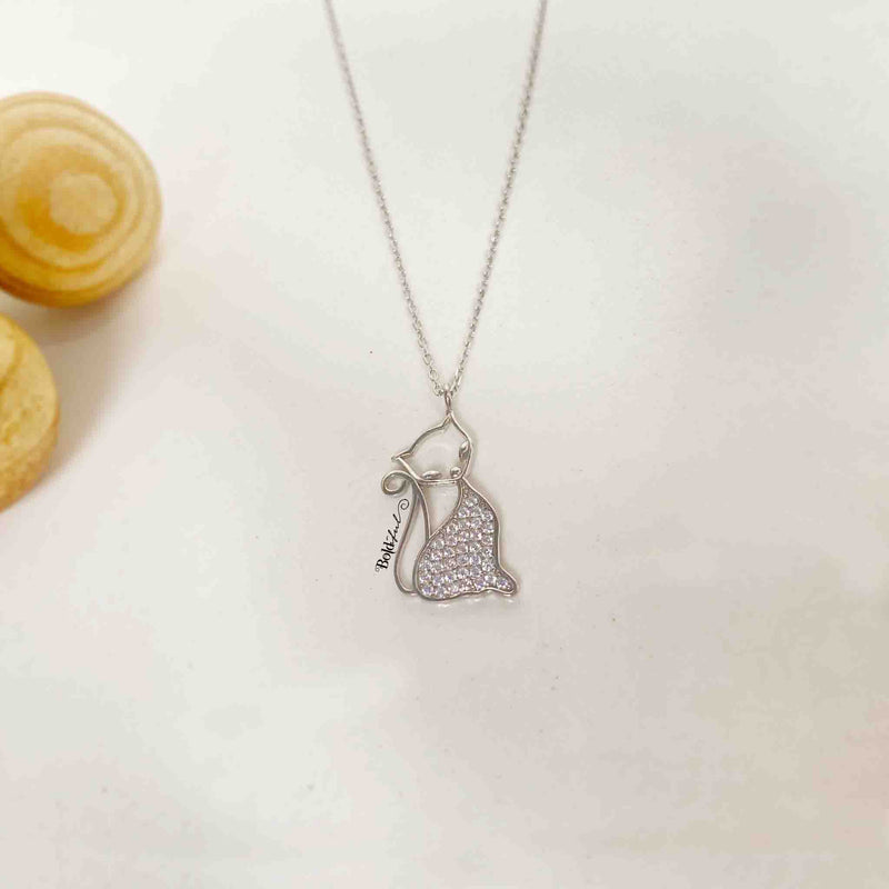 Kitcat Silver Pendant - Boldiful