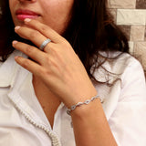 Marquise Trinket Sterling Silver Bracelet/Anklet - Boldiful