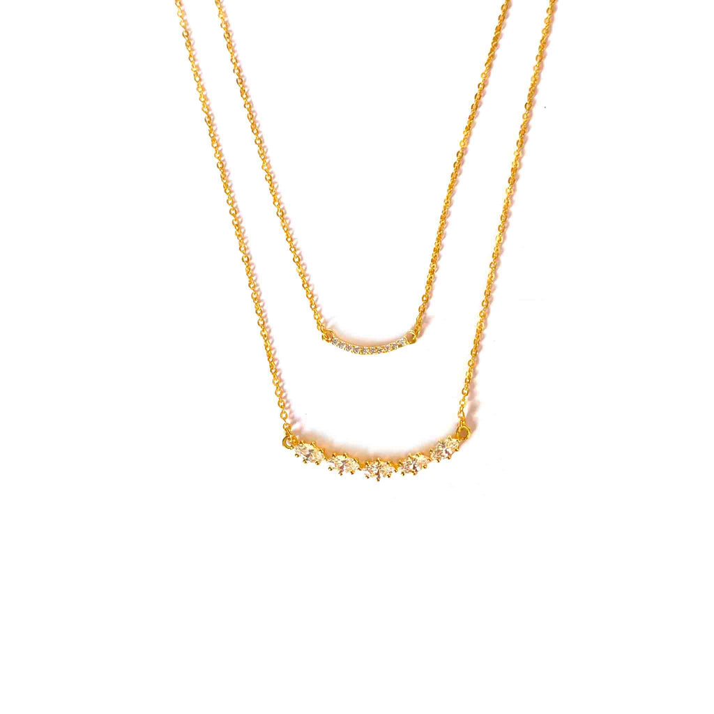 Alina Pearl Layered Chain Necklace Set