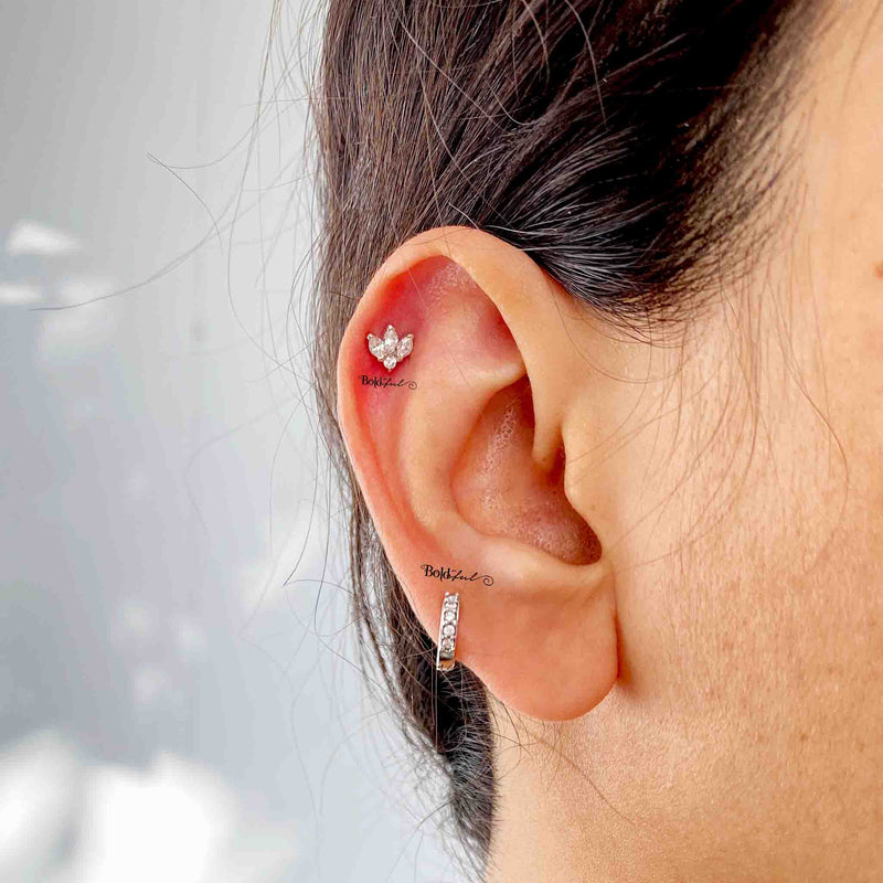 Marquise Helix Earstuds - Boldiful
