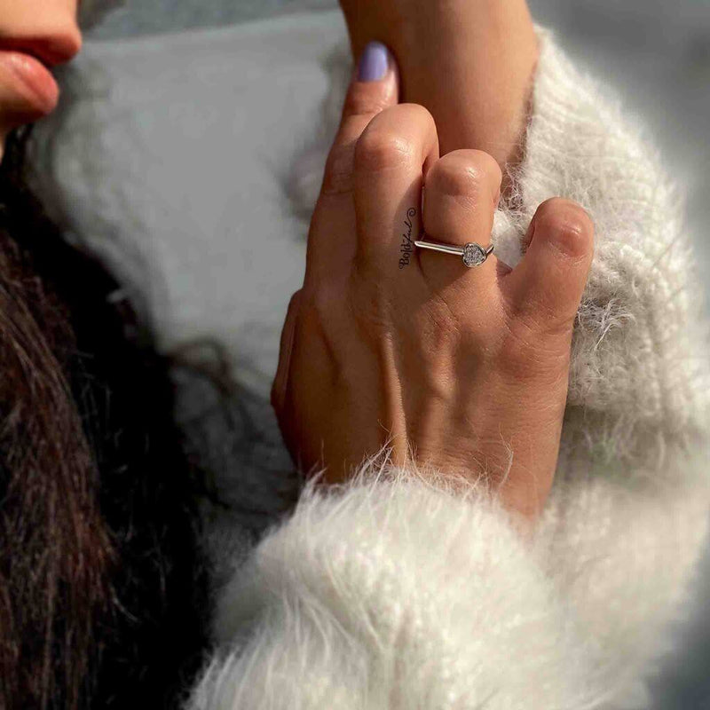Mini Heart Silver Ring - Boldiful