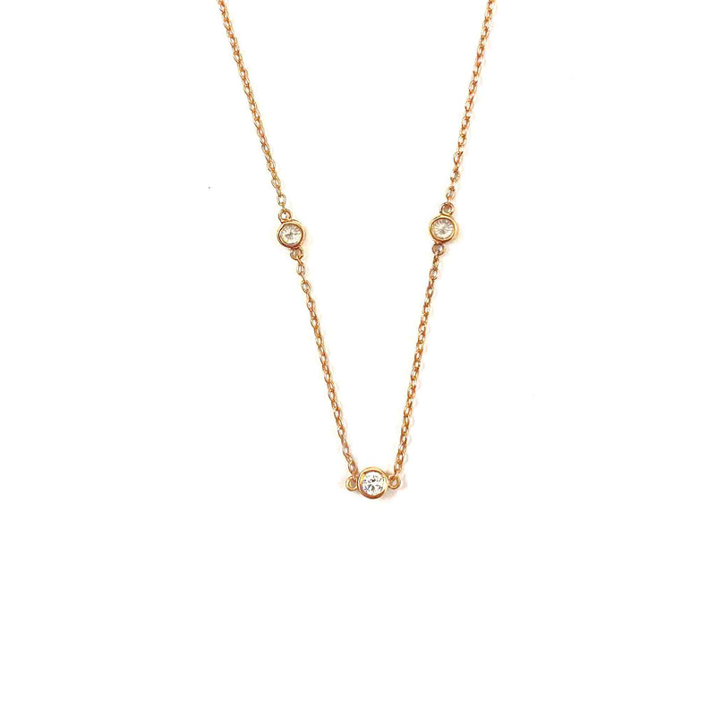 Minimal CZ Silver Necklace - Boldiful