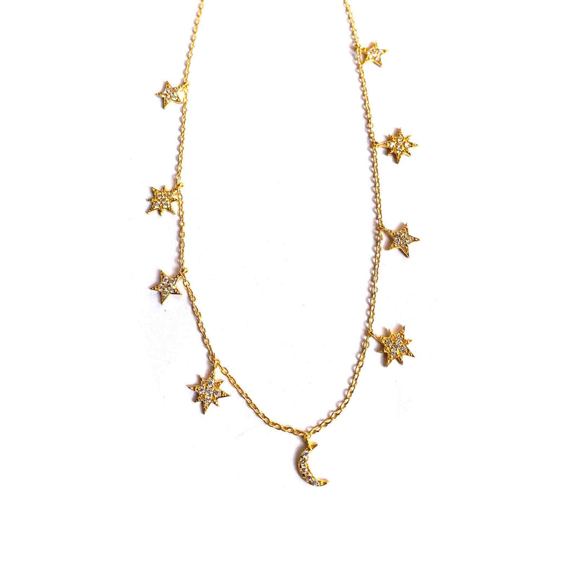Moonstar 925 Silver Necklace - Boldiful
