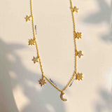 Moonstar 925 Silver Necklace - Boldiful