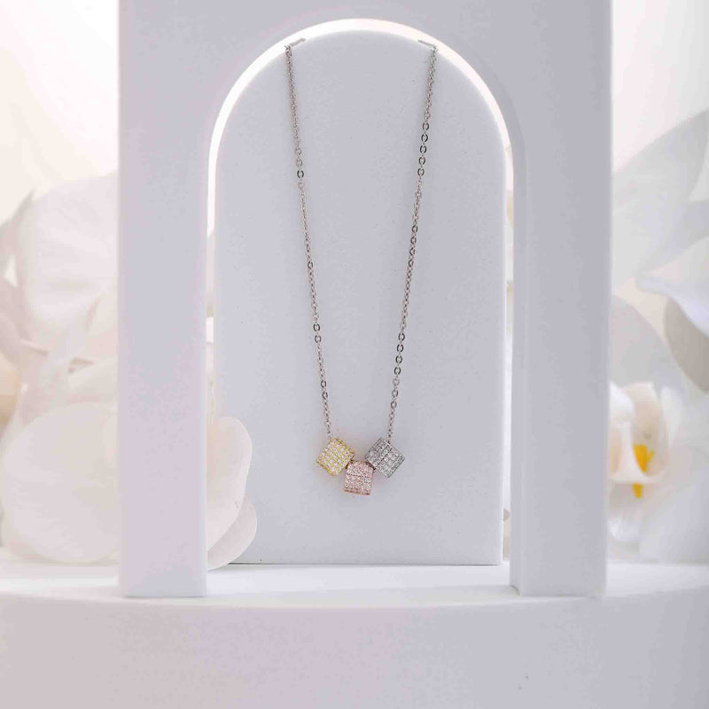 Multi-Color Minimal Silver Pendant - Boldiful 