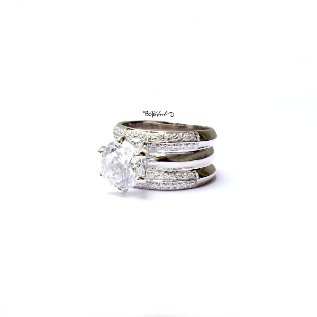 Nifty Sterling Silver Cocktail Ring - Boldiful