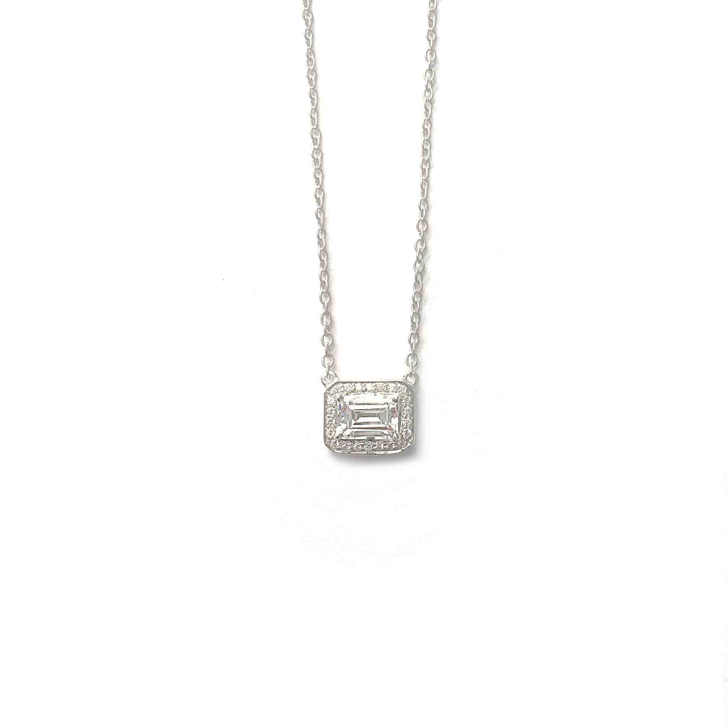 18k Yellow Gold 0.32ctw Emerald Cut Bezel Set Diamond Necklace – Raymond  Lee Jewelers