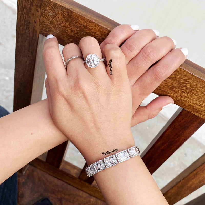 Pep Silver Swarovski Halo Ring - Boldiful