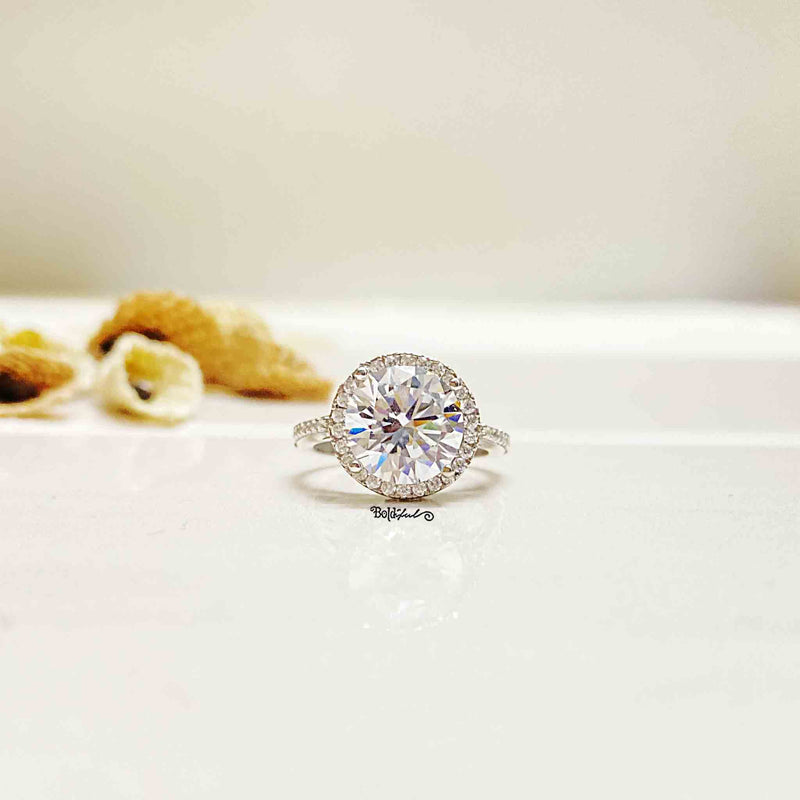 Pep Silver Swarovski Halo Ring - Boldiful