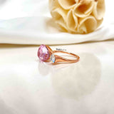 Pink Heart Silver Ring - Boldiful