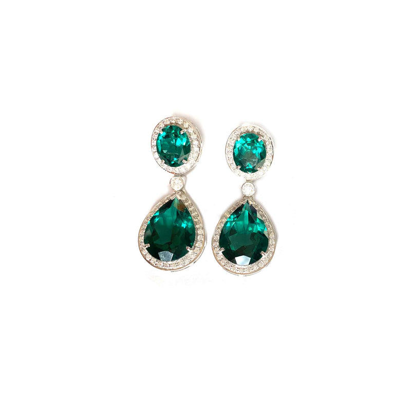 Poised Pear Drop Silver Earrings - Boldiful